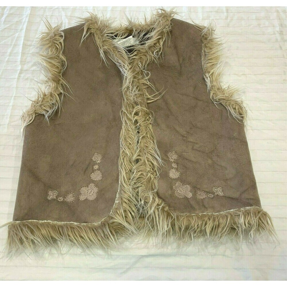 DEUX PAR DEUX GIRLS FAUX FUR VEST SIZE 8